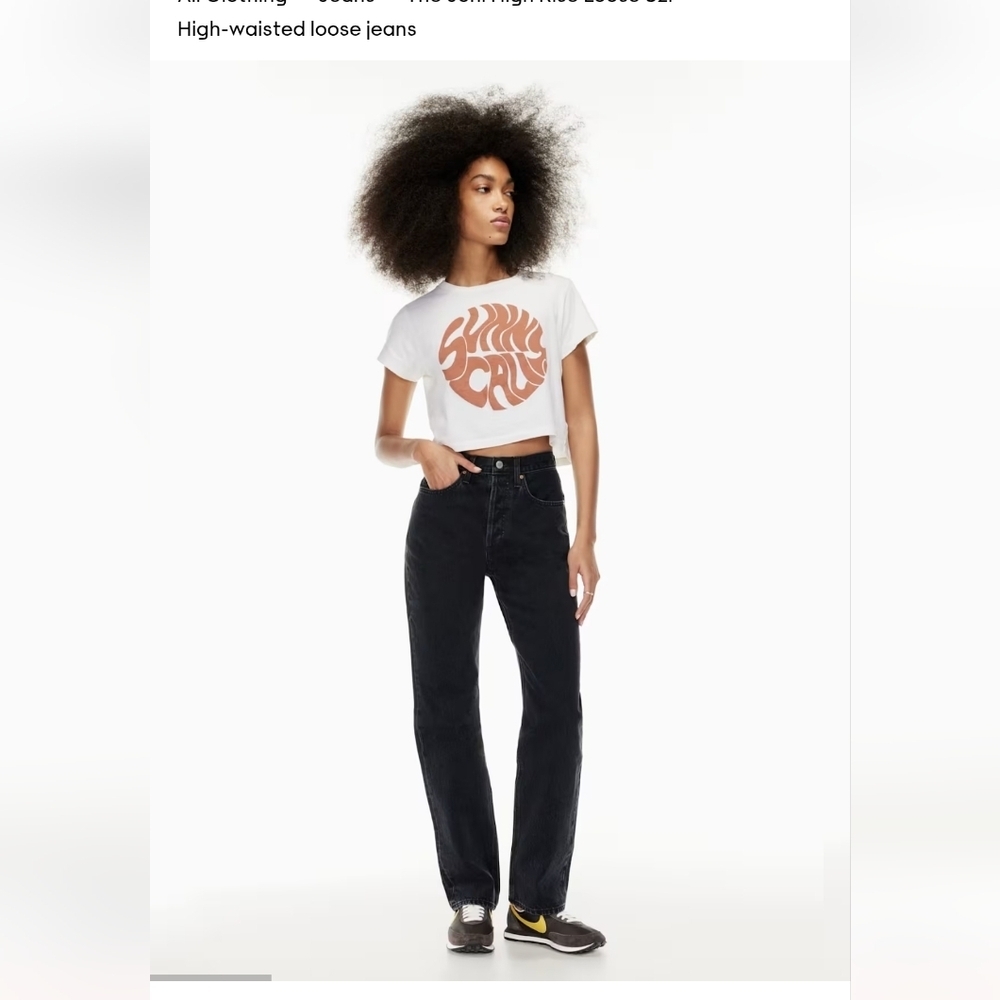 Aritzia Denim Forum Joni High Rise Loose Leg Jeans